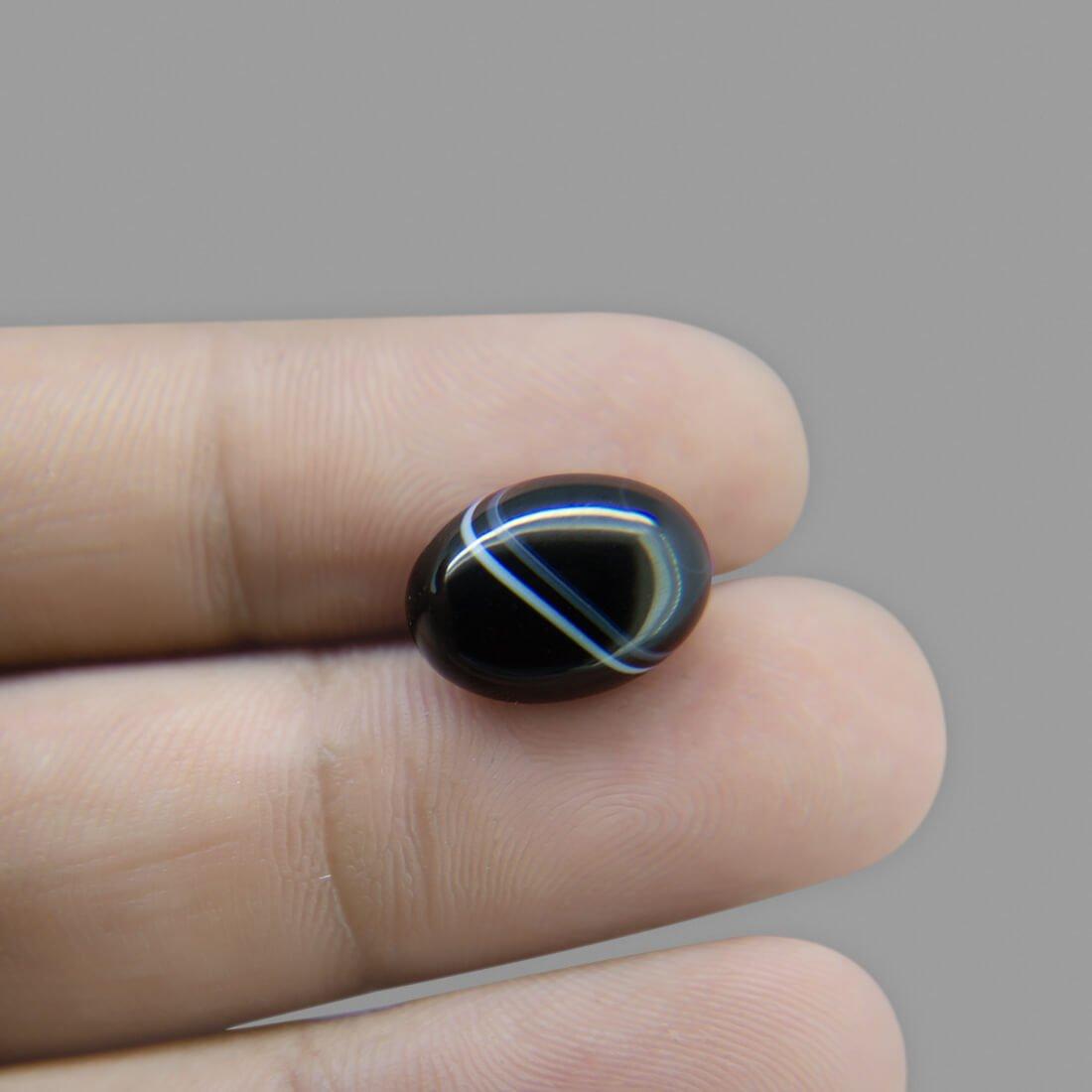 Sulemani Black Hakik- 6.36 Carat