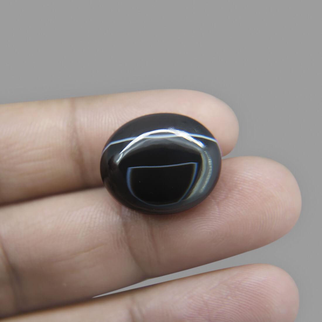 Sulemani Black Hakik- 16.72 Carat