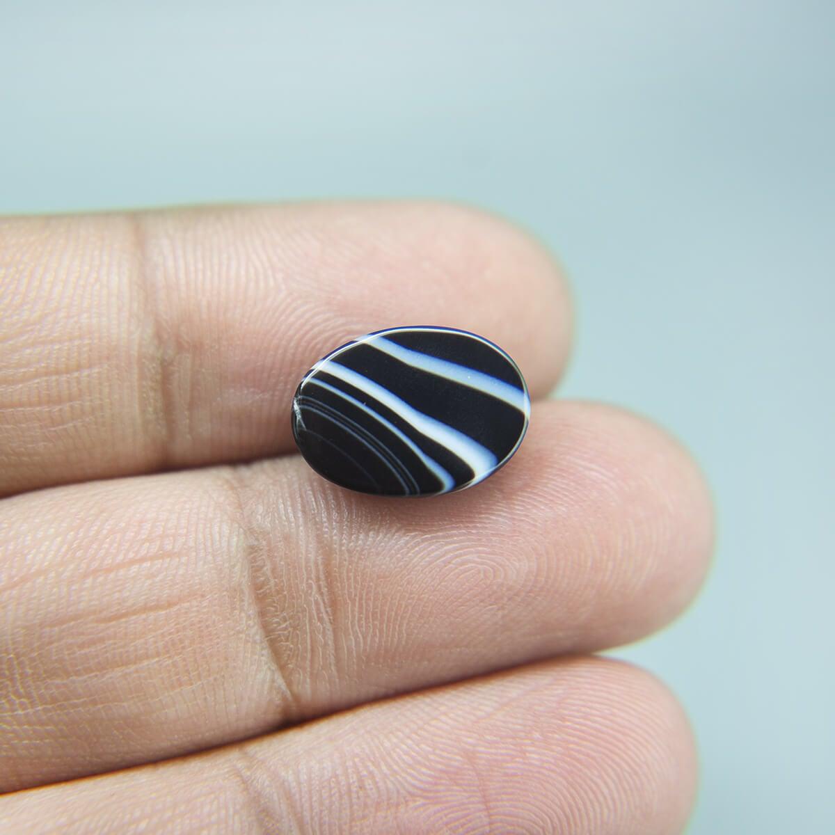 Sulemani Black Hakik- 5.89 Carat