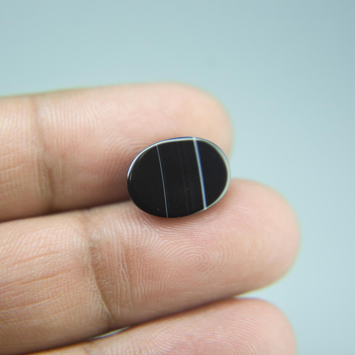 Sulemani Black Hakik- 5.64 Carat