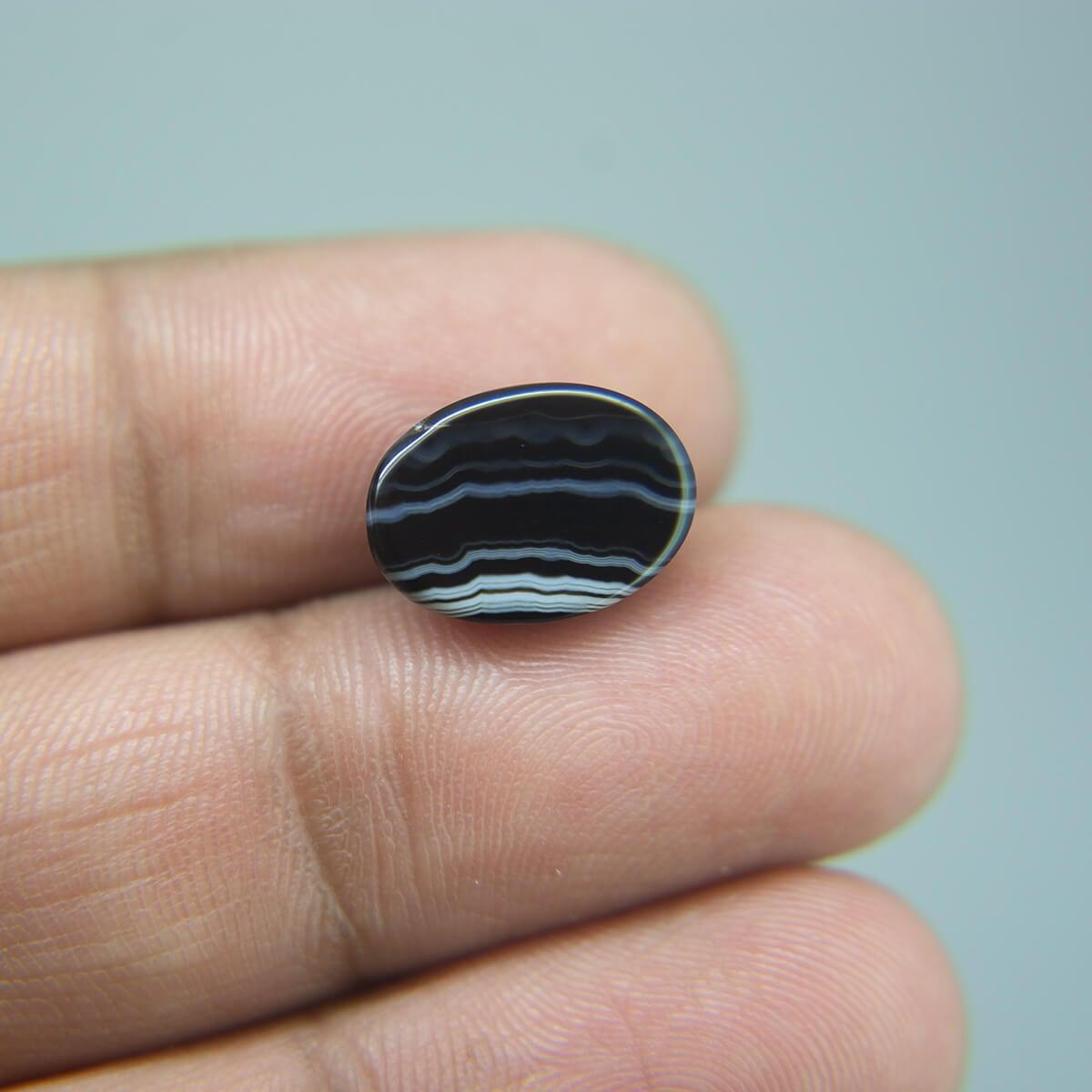 Sulemani Black Hakik- 5.85 Carat