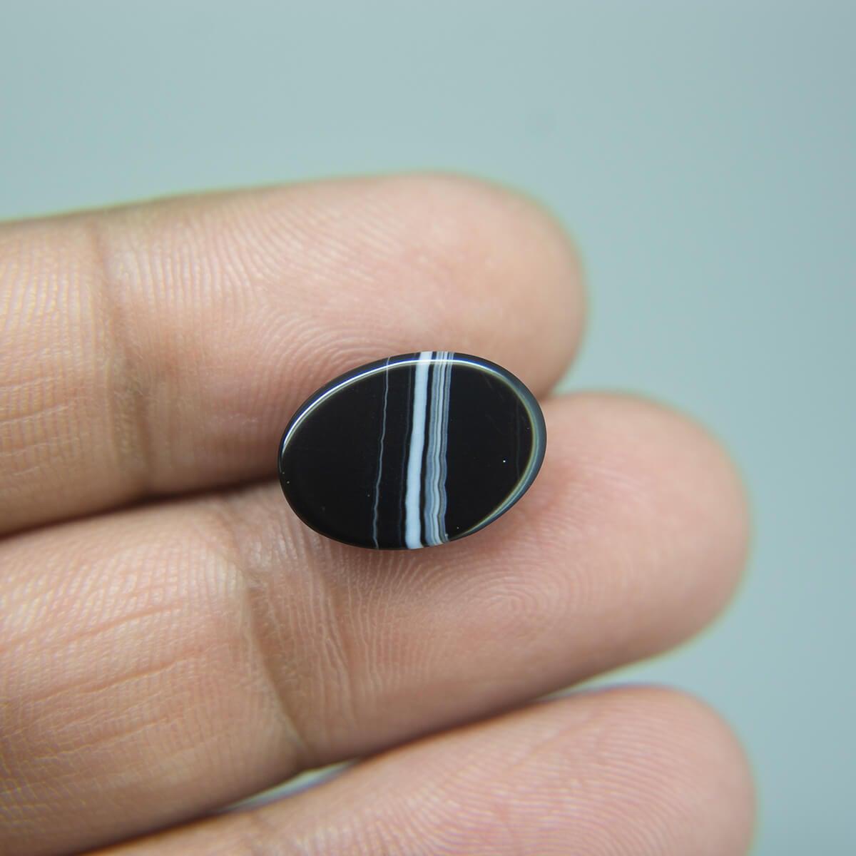 Sulemani Black Hakik- 6.43 Carat