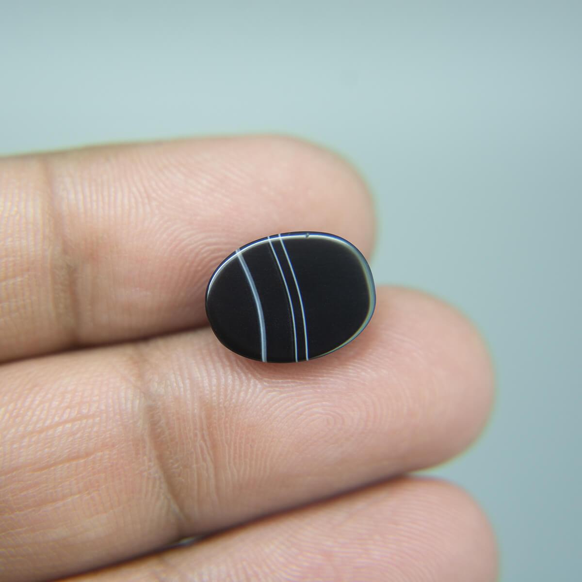 Sulemani Black Hakik- 5.47 Carat