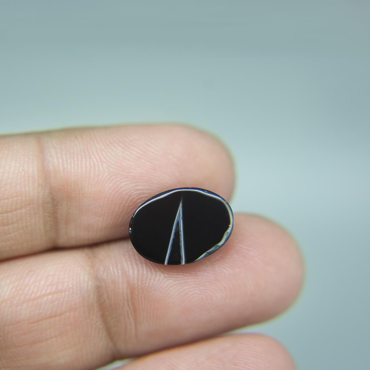 Sulemani Black Hakik- 5.76 Carat