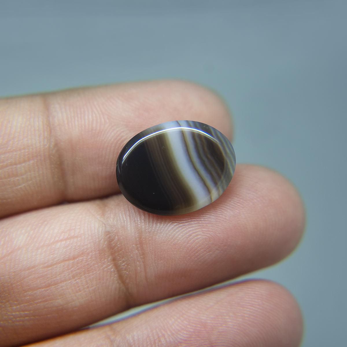 Sulemani Black Hakik- 9.72 Carat