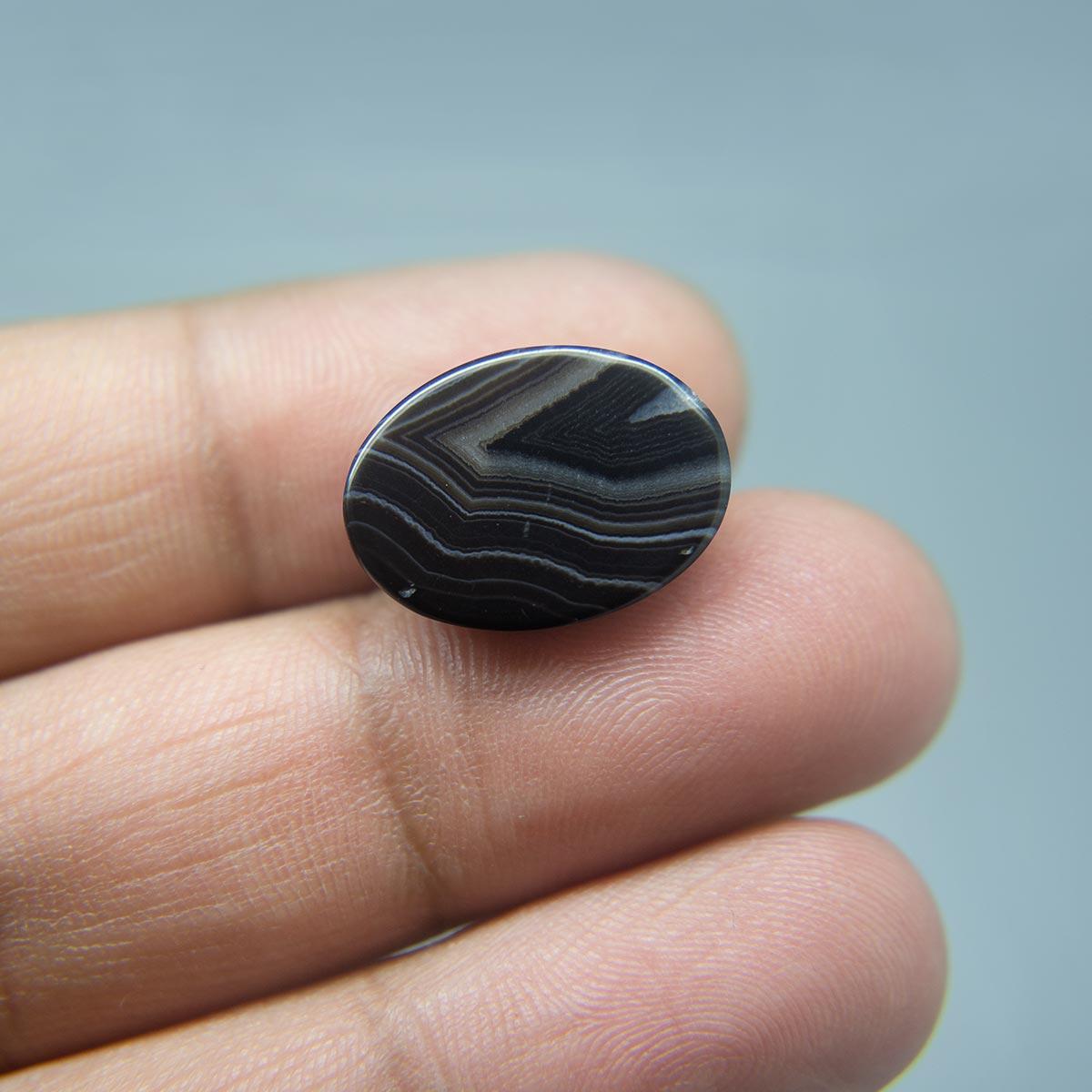 Sulemani Black Hakik- 12.57 Carat