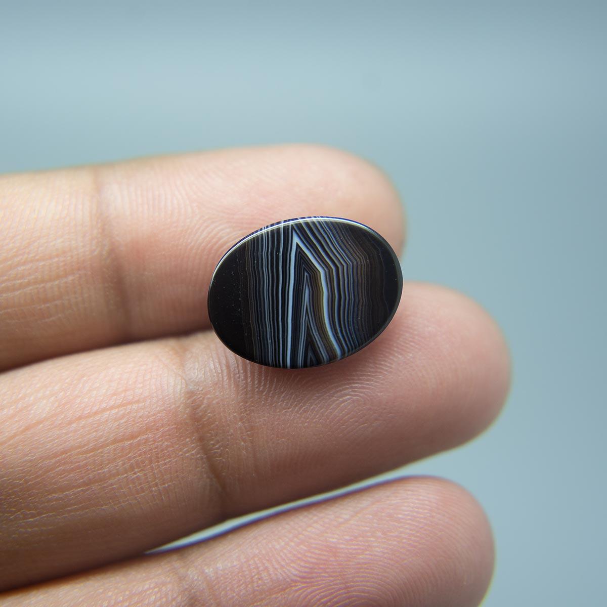 Sulemani Black Hakik- 8.72 Carat