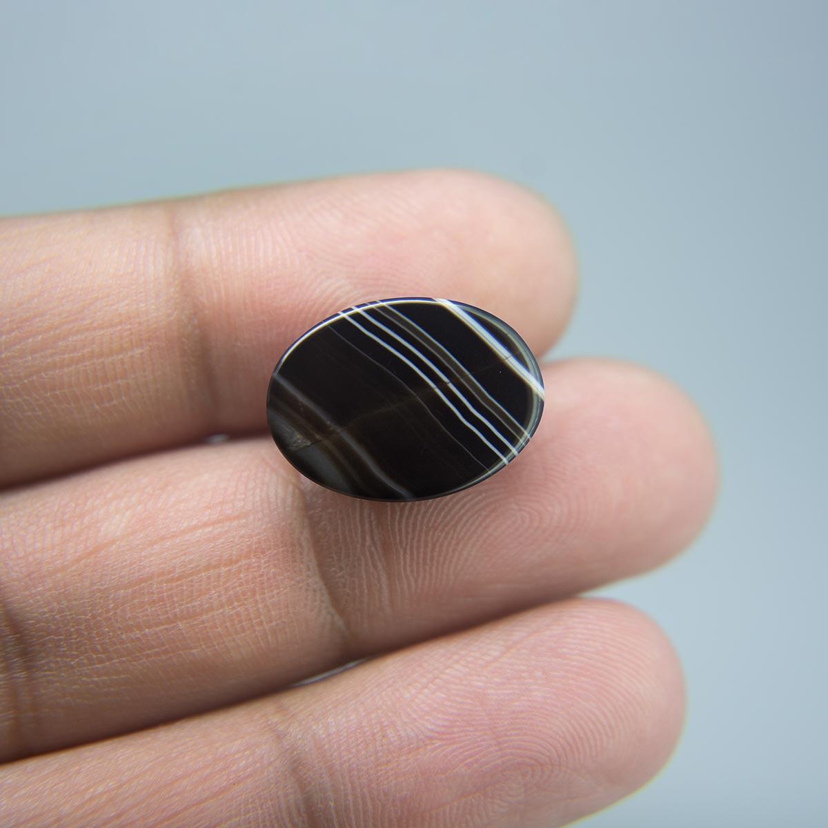 Sulemani Black Hakik- 12.18 Carat