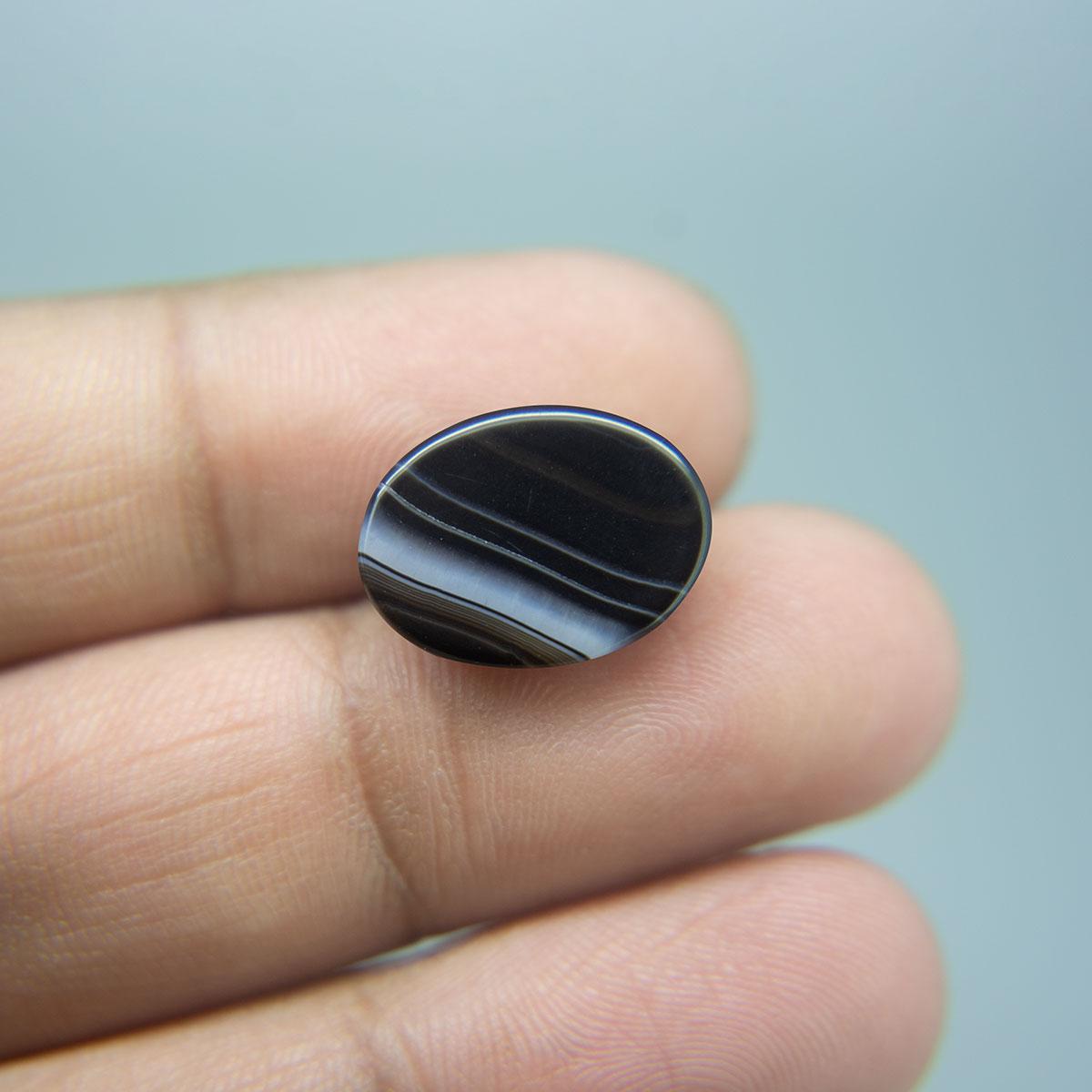 Sulemani Black Hakik- 8.96 Carat