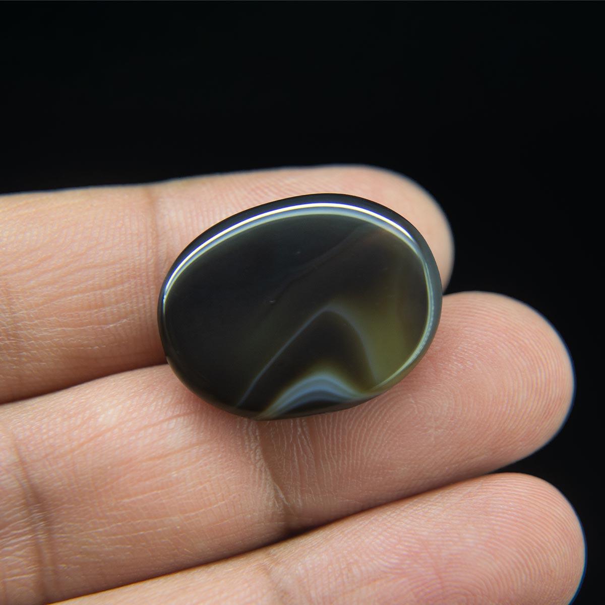 Sulemani Black Hakik- 26.10 Carat