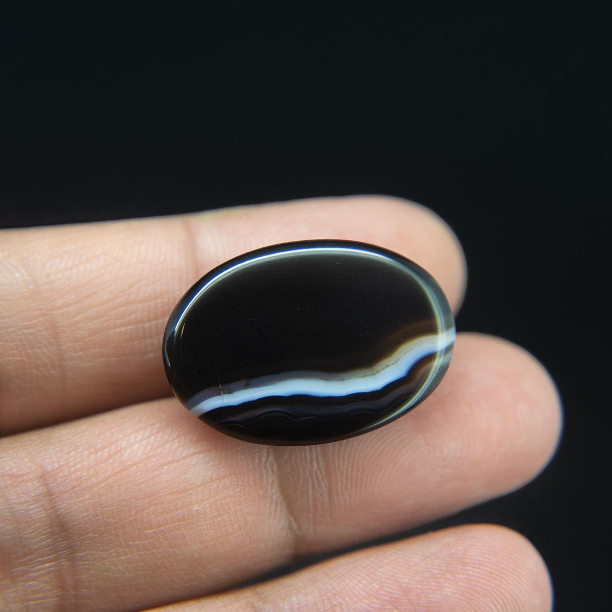 Sulemani Black Hakik- 26.56 Carat