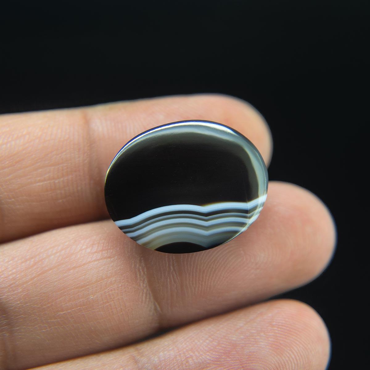 Sulemani Black Hakik- 21.54 Carat