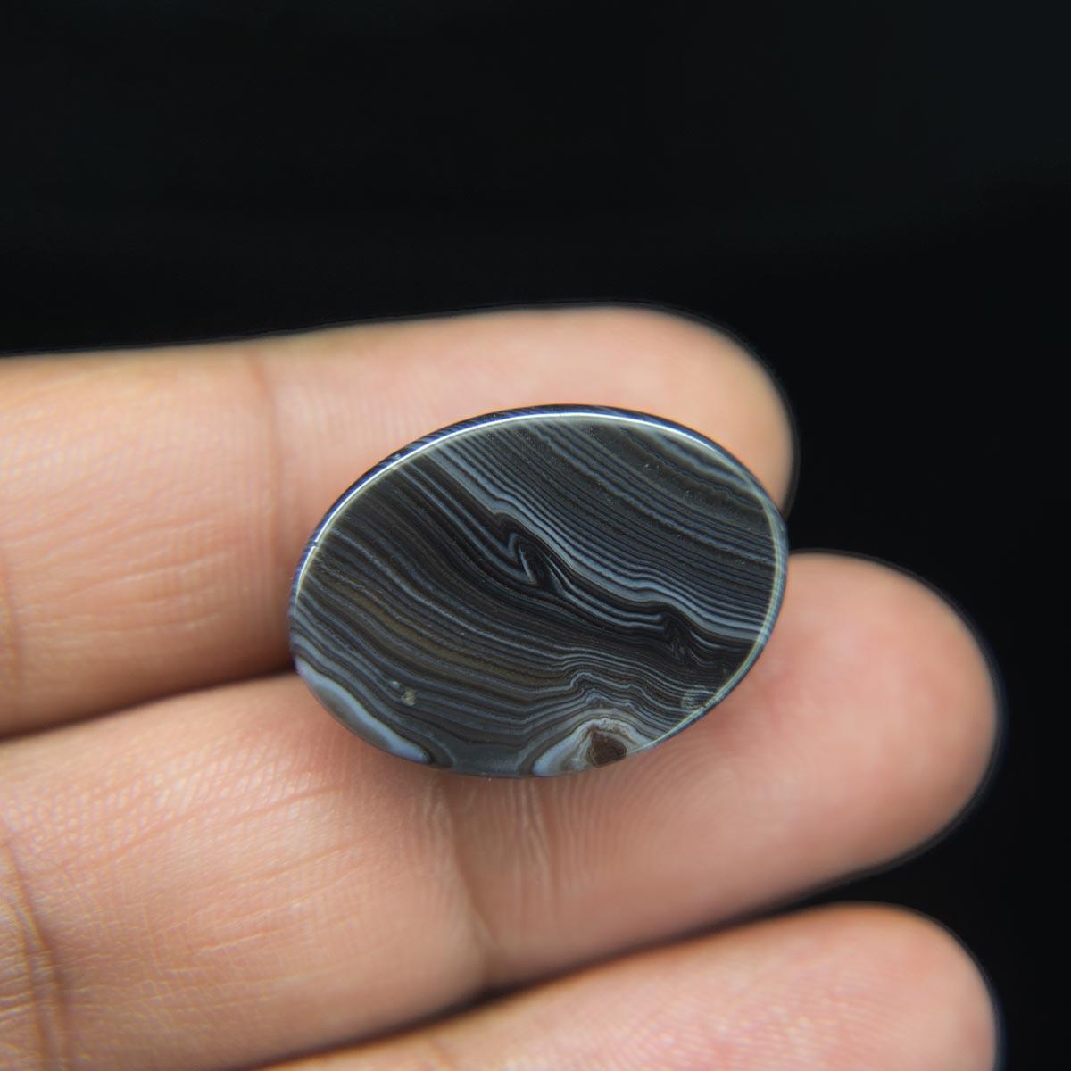 Sulemani Black Hakik- 26.70 Carat