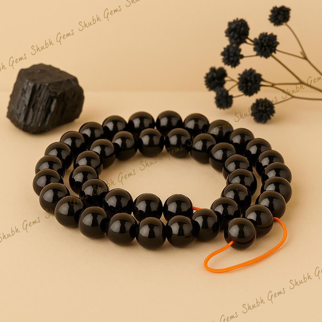 Black Tourmaline Beads Strand