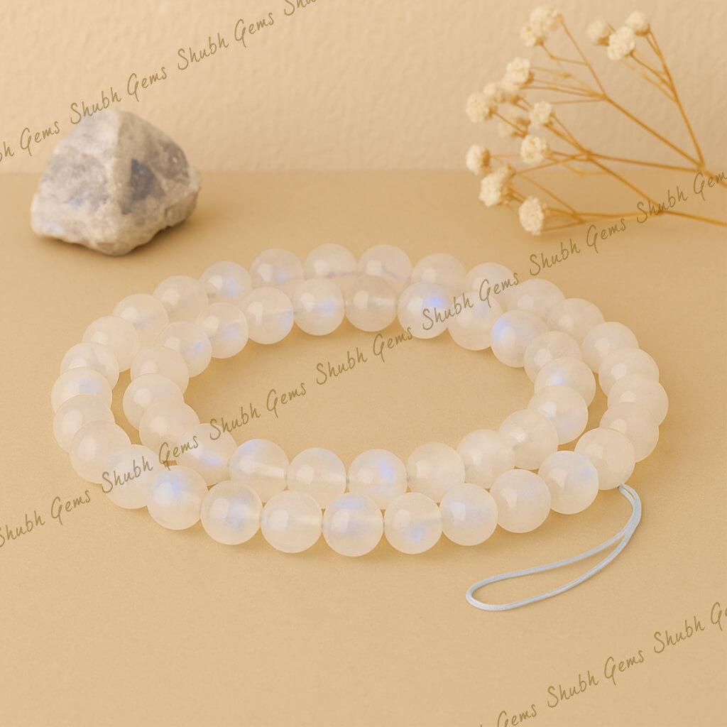Blue Rainbow Moonstone Beads Strand