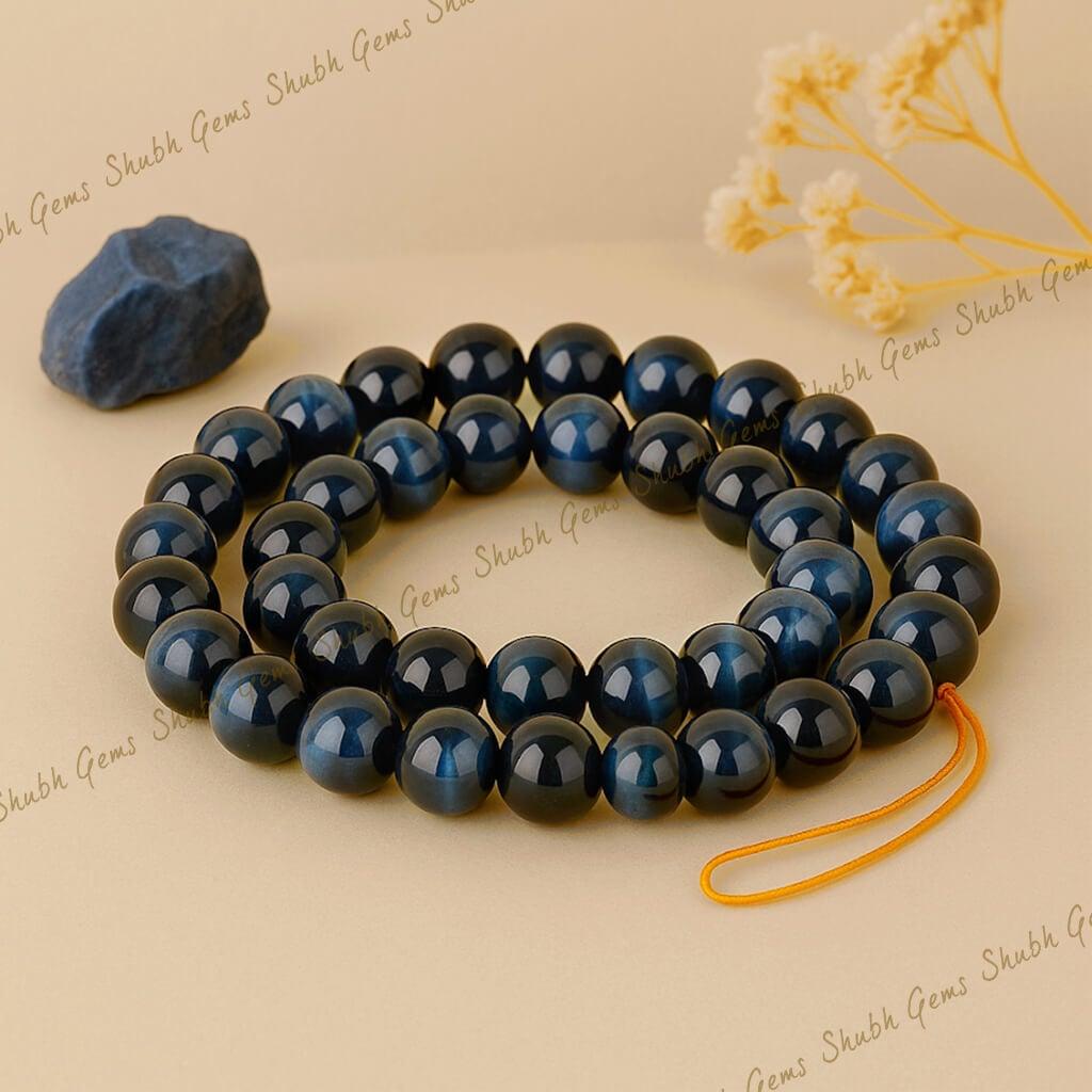 Blue Tiger Eye Beads Strand