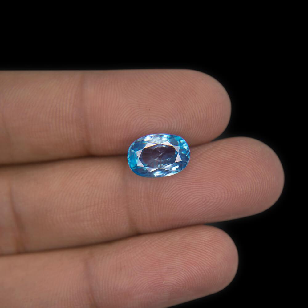 Blue Zircon - 5.91 Carat