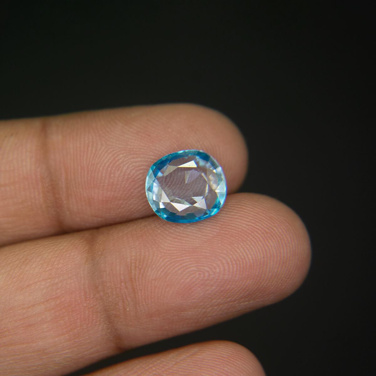 Blue Zircon - 5.17 Carat