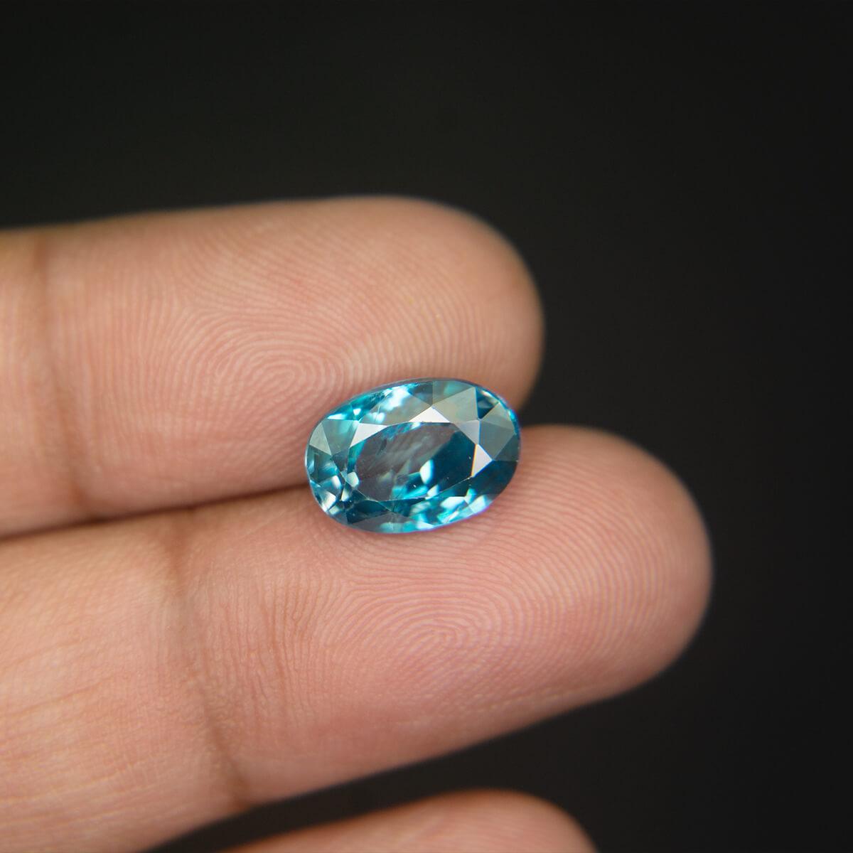 Blue Zircon - 6.47 Carat