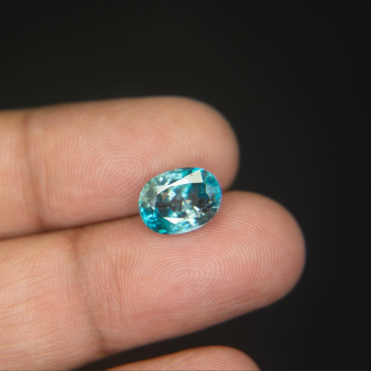 Blue Zircon - 5.45 Carat