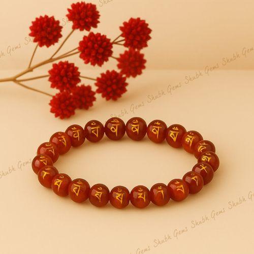 Red Agate Mantra Bracelet