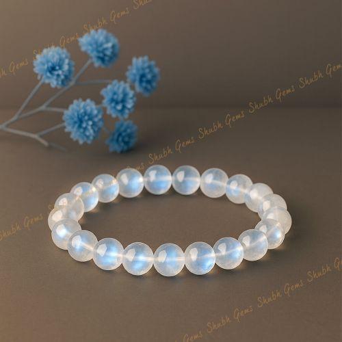 Blue Rainbow Moonstone Bracelet