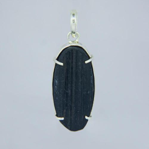 Black Tourmaline Silver Pendant