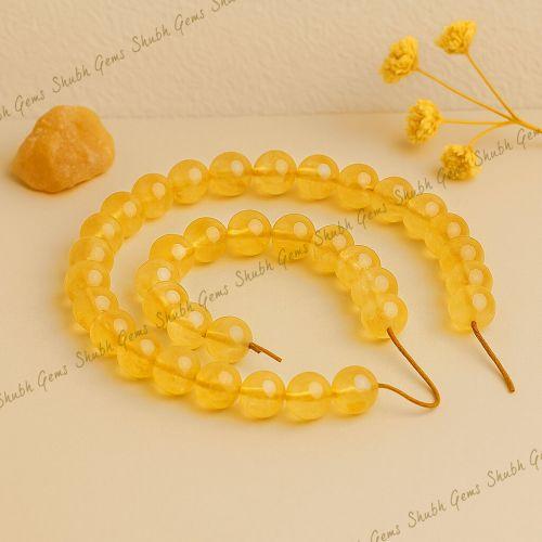 Shubh Gems Citrine Beads Beads Strand