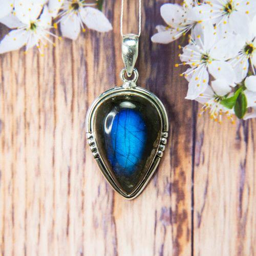 Labradorite Silver Pendant