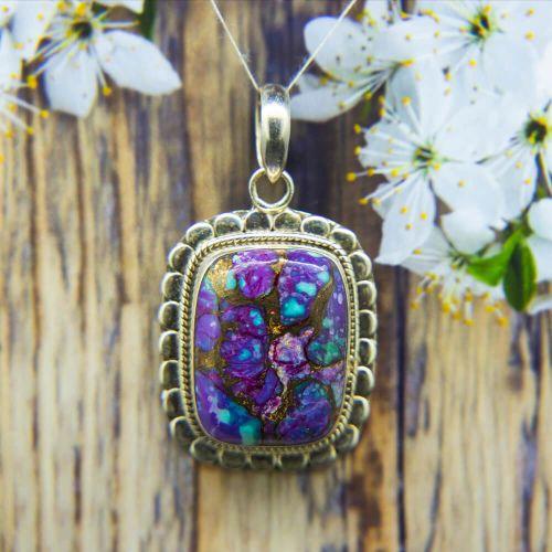 Gemstone Silver Pendant