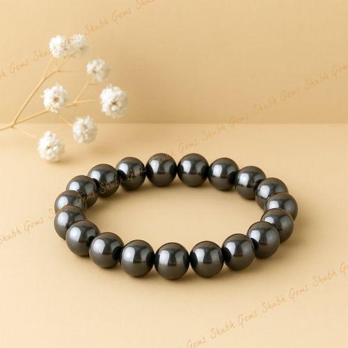 Shubh Gems Hematite Bead Bracelet