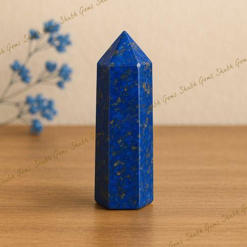 Shubh Gems Lapis Lazuli Crystal Tower Point