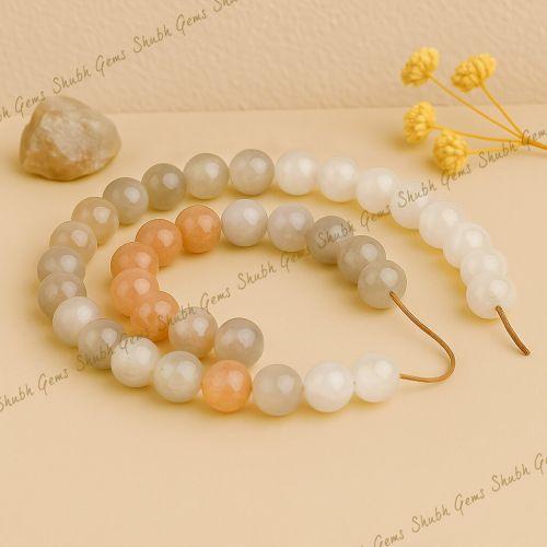 Shubh Gems Multicolor Moonstone Beads Strand