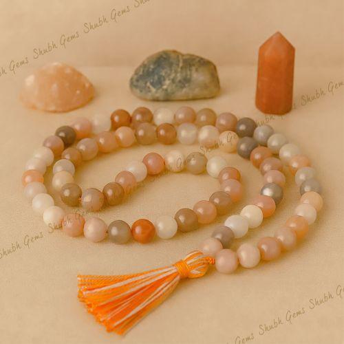 Shubh Gems Multicolor Moonstone Beads Mala
