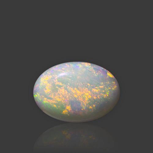 White Opal With Fire - 4.11 Carat