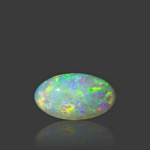 White Opal With Fire - 3.46 Carat