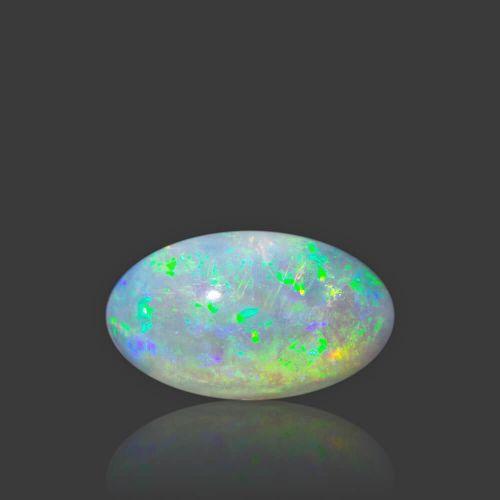 White Opal With Fire - 4.44 Carat