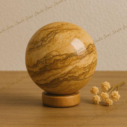 Shubh Gems Picture Jasper Crystal Sphere