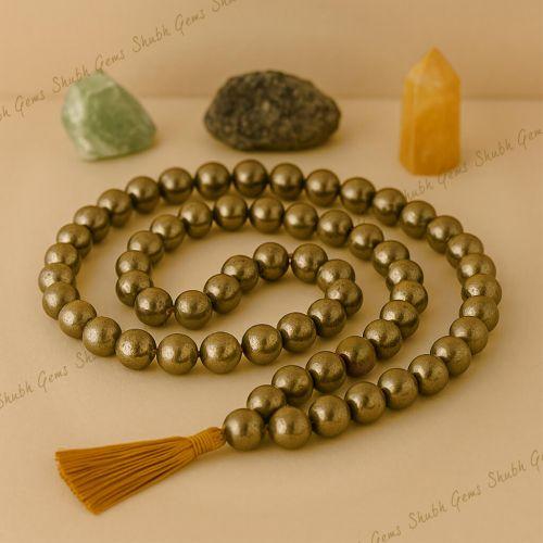 Shubh Gems Pyrite Beads Mala