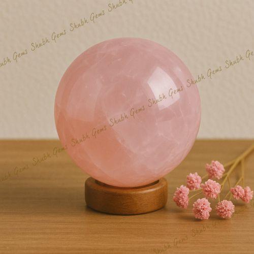 Shubh Gems Rose Quartz Crystal Sphere