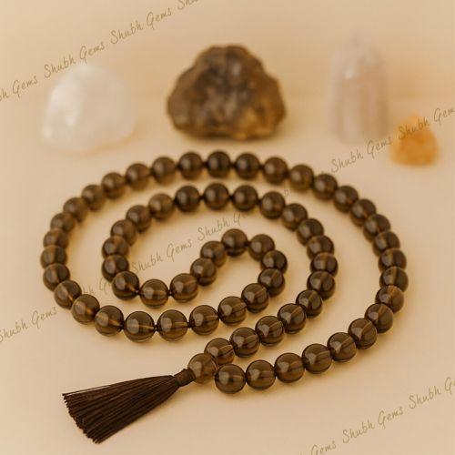 Shubh Gems Smoky Quartz Beads Mala