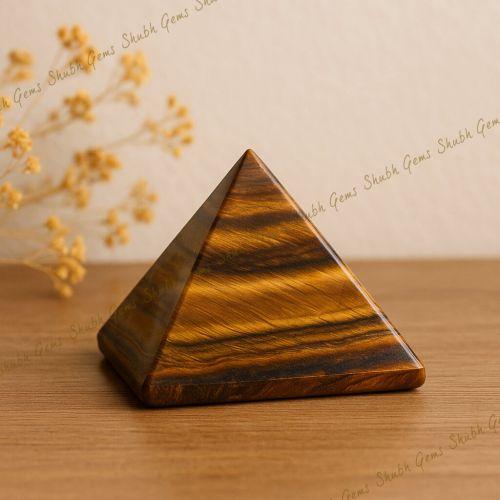 Shubh Gems Tiger Eye Crystal Pyramid