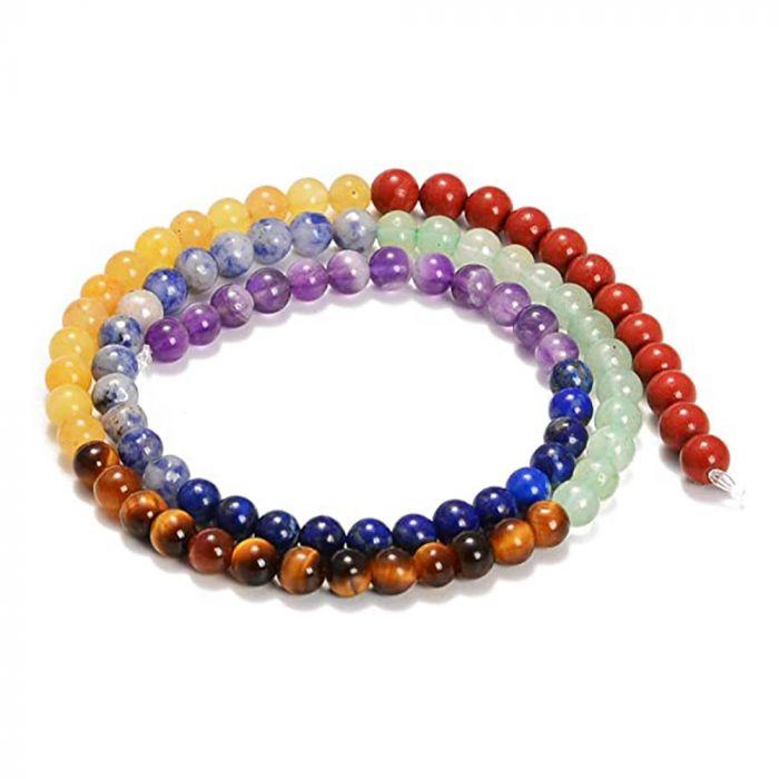 7 Chakra Stone Necklace Japa Mala 108 + 1 Beads - Plus Value