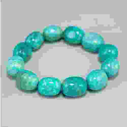 Amazonite Tumble Beads Stretchable Bracelet 