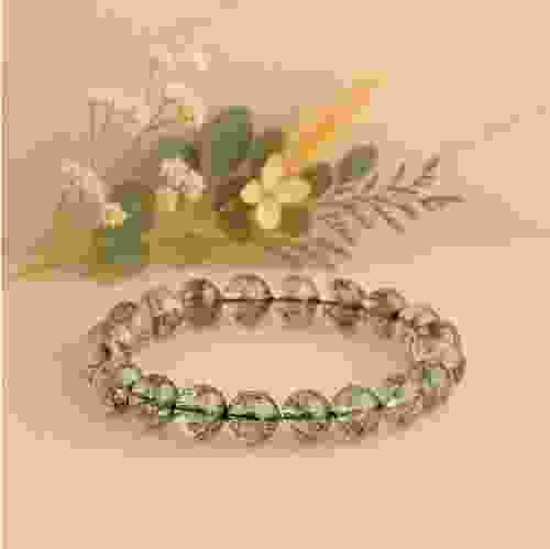 Black Rutilated Quartz Stretchable Bracelet
