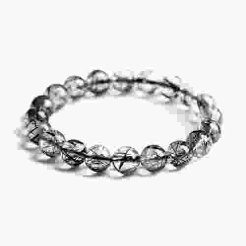 Black Rutilated Quartz Stretchable Bracelet