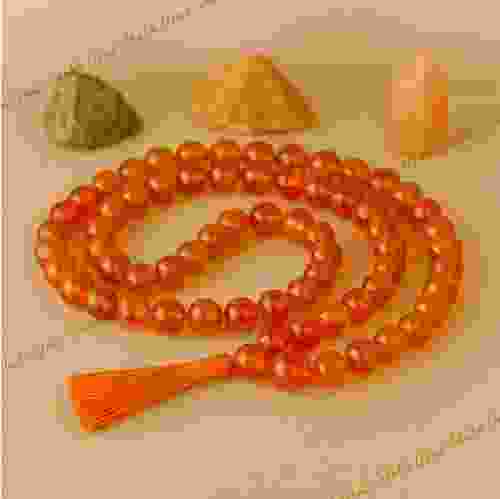 Natural Carnelian 108 Beads Japa Mala Rosary