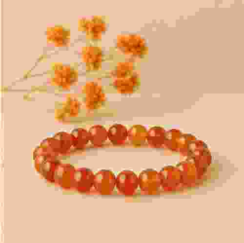 Natural Carnelian Gemstone Bracelet 