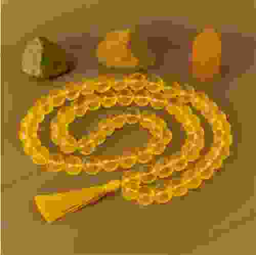 Natural Citrine Beads String Mala (24 Inch)