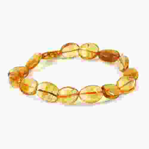 Citrine Tumble Beads Stretchable Bracelet 